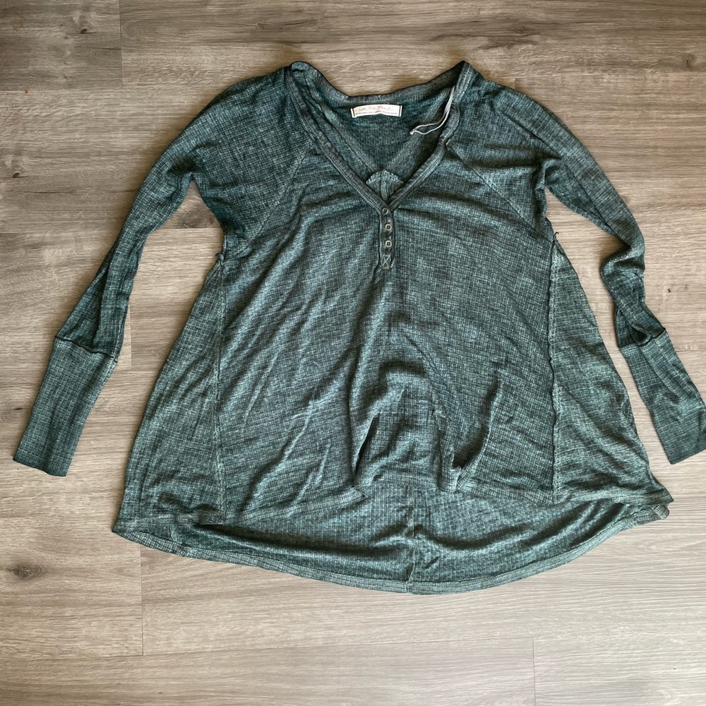 We the Free Babydoll Henley Tee